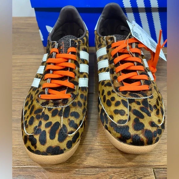 NIB Sz 6 Adidas originals SL 72 OG Animal Print Sneakers brown black Orange - Picture 2 of 10
